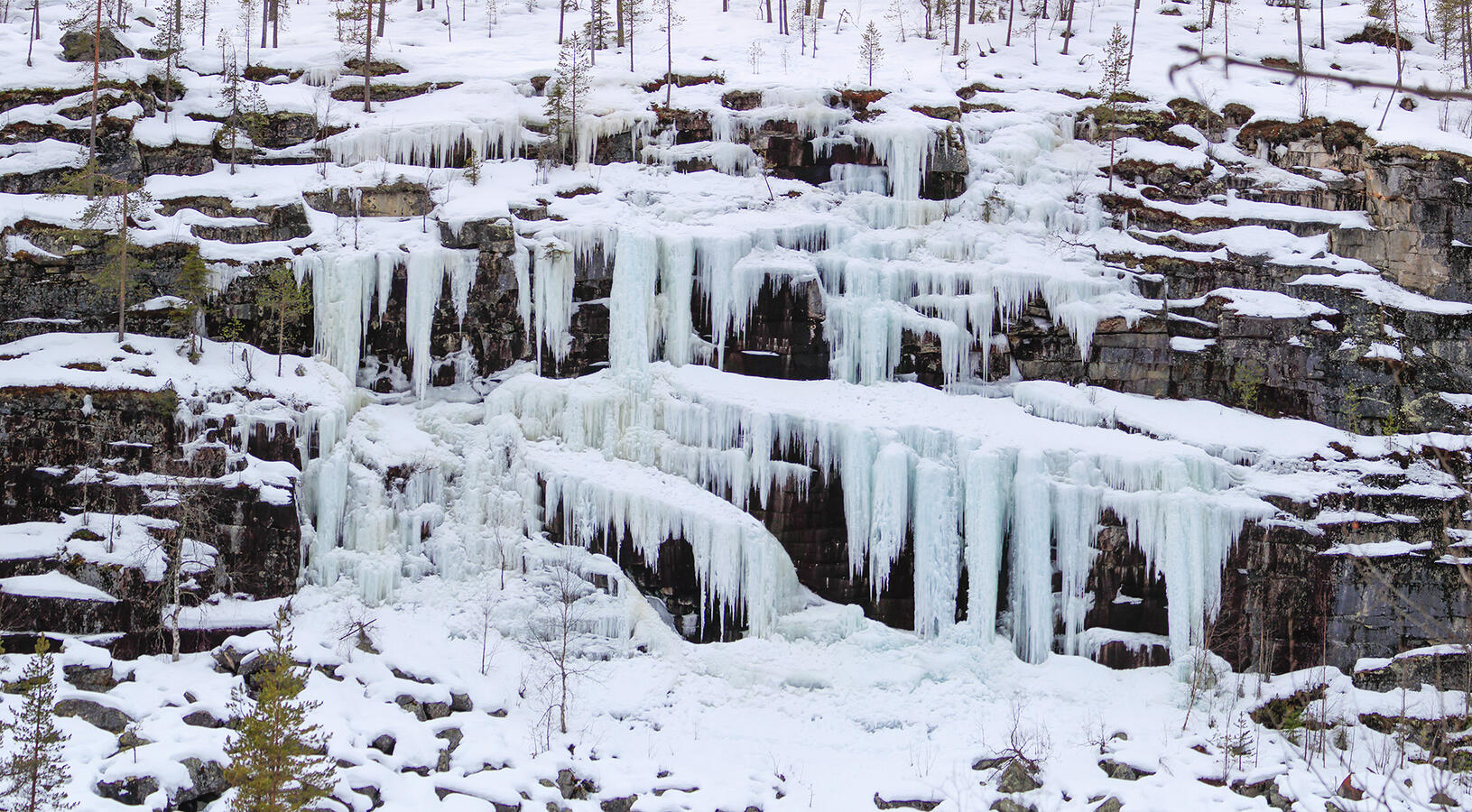 Ice falls of Korouoma, Posio, Finland.