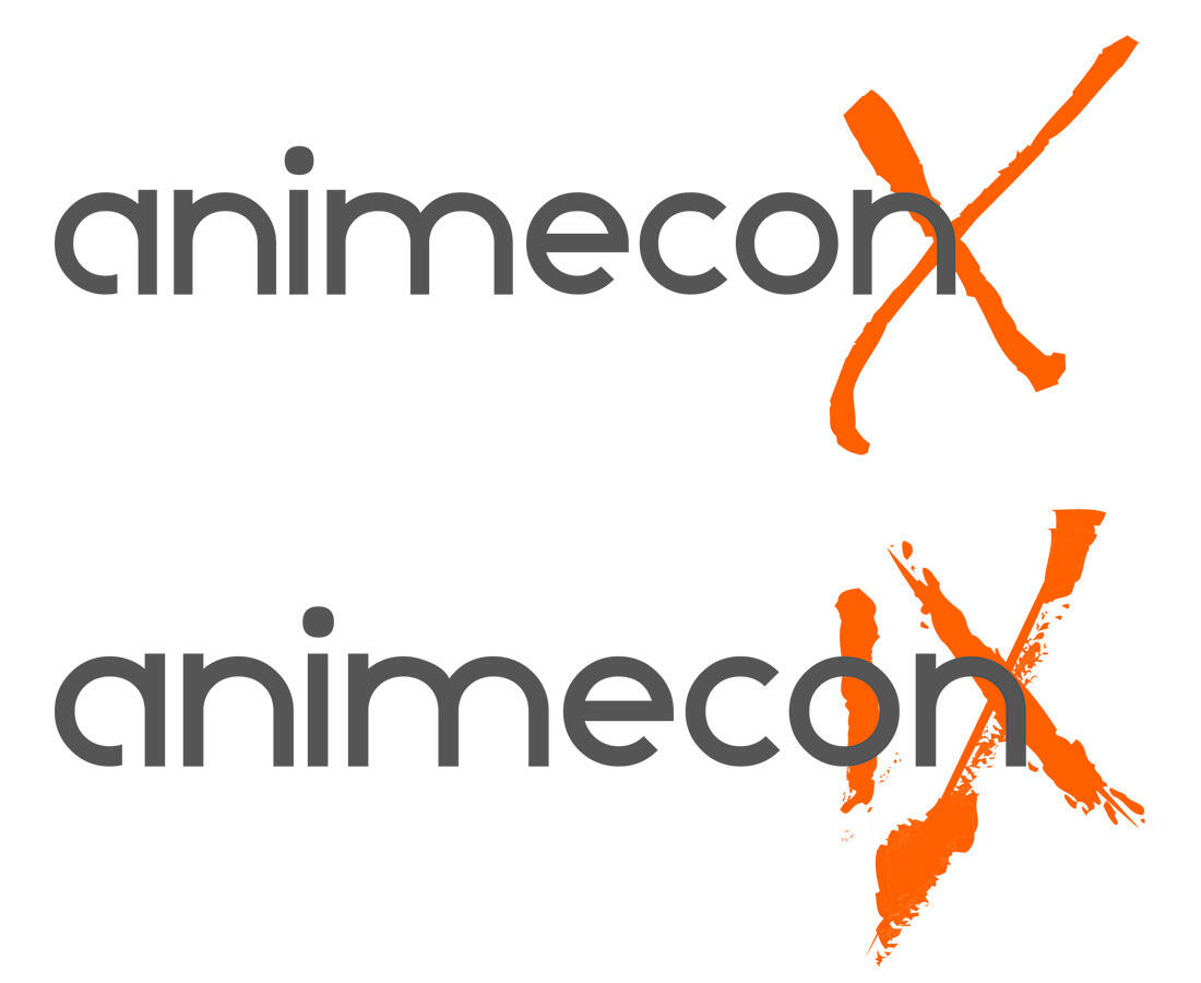 Logo designs for Animecon in years 2012 and 2013.